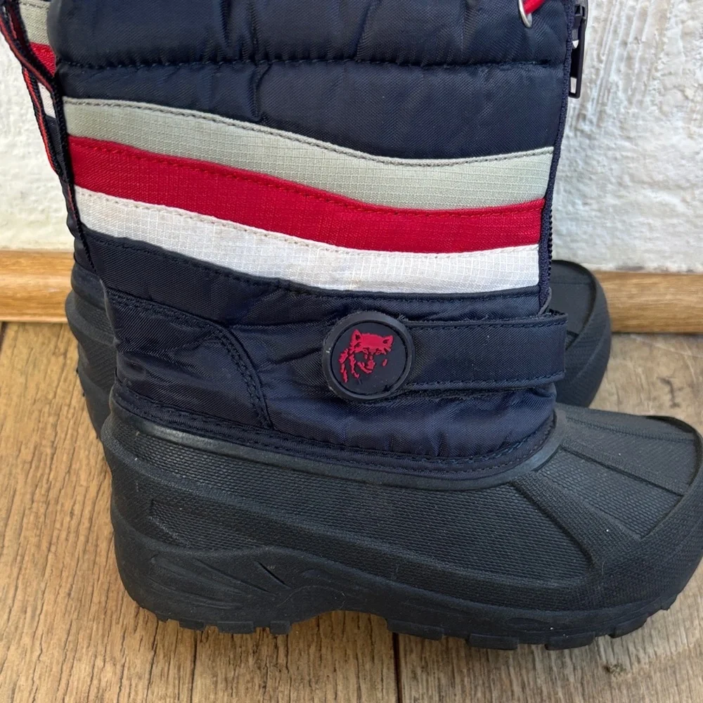 Koala Kids Stripes Winter Navy Snow Boots